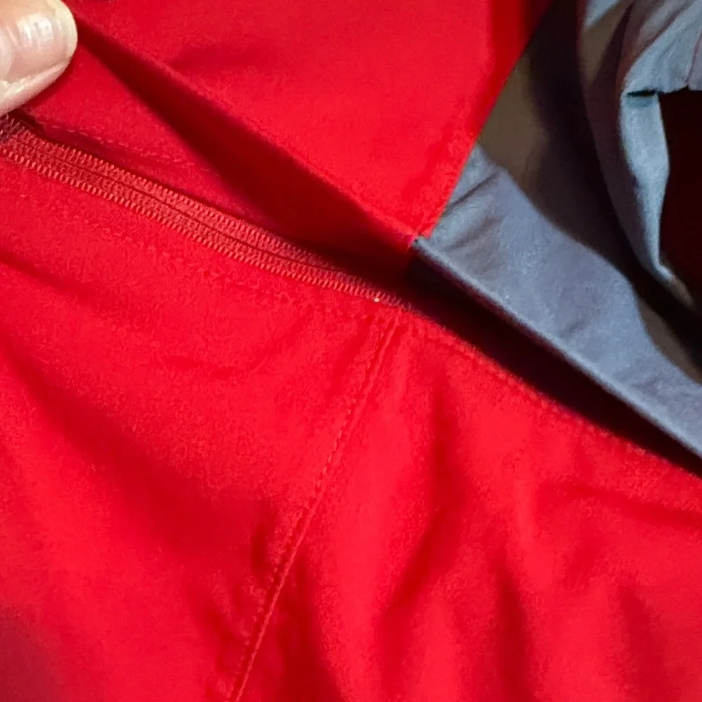 Adidas Fielders Choice quarter zip convertible jacket in red with gray accents - Picture 7 of 9